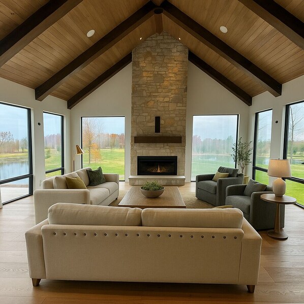 Living area - Charming 3-bedroom house with fitness room and AC in wonderful Sheboygan (Sheboygan)