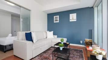 Condo de lujo | Área de sala de estar | Smart TV, Netflix y servicios de streaming