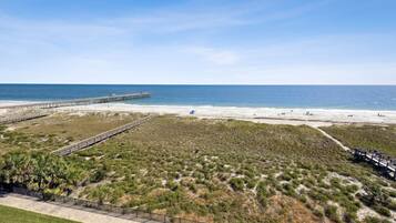 On the beach, beach towels