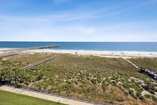 On the beach, beach towels