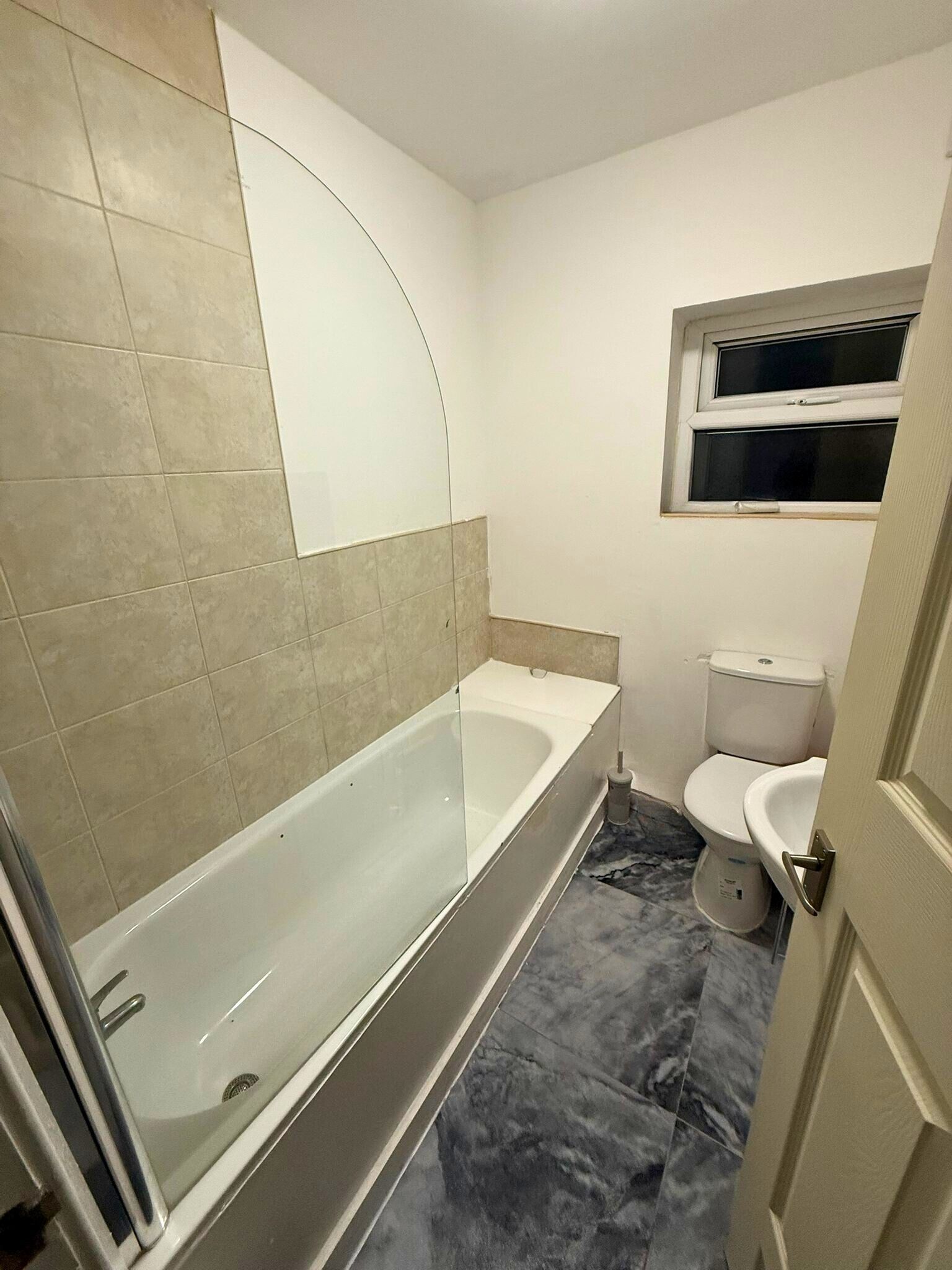 Bidet, soap, toilet paper