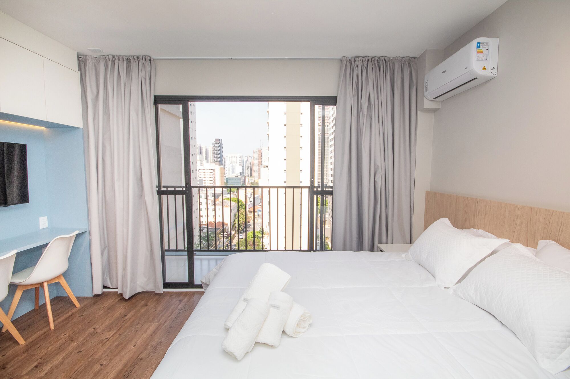 Premium bedding, pillowtop beds, blackout drapes, soundproofing