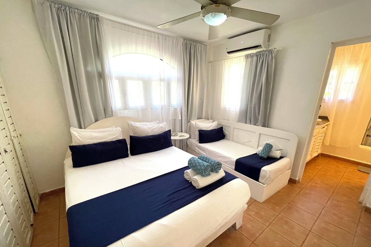 Traditional-Villa, 2 Schlafzimmer, Balkon | Bettwäsche aus ägyptischer Baumwolle, hochwertige Bettwaren