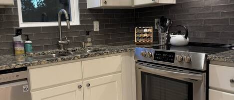 Microwave, oven, stovetop, dishwasher