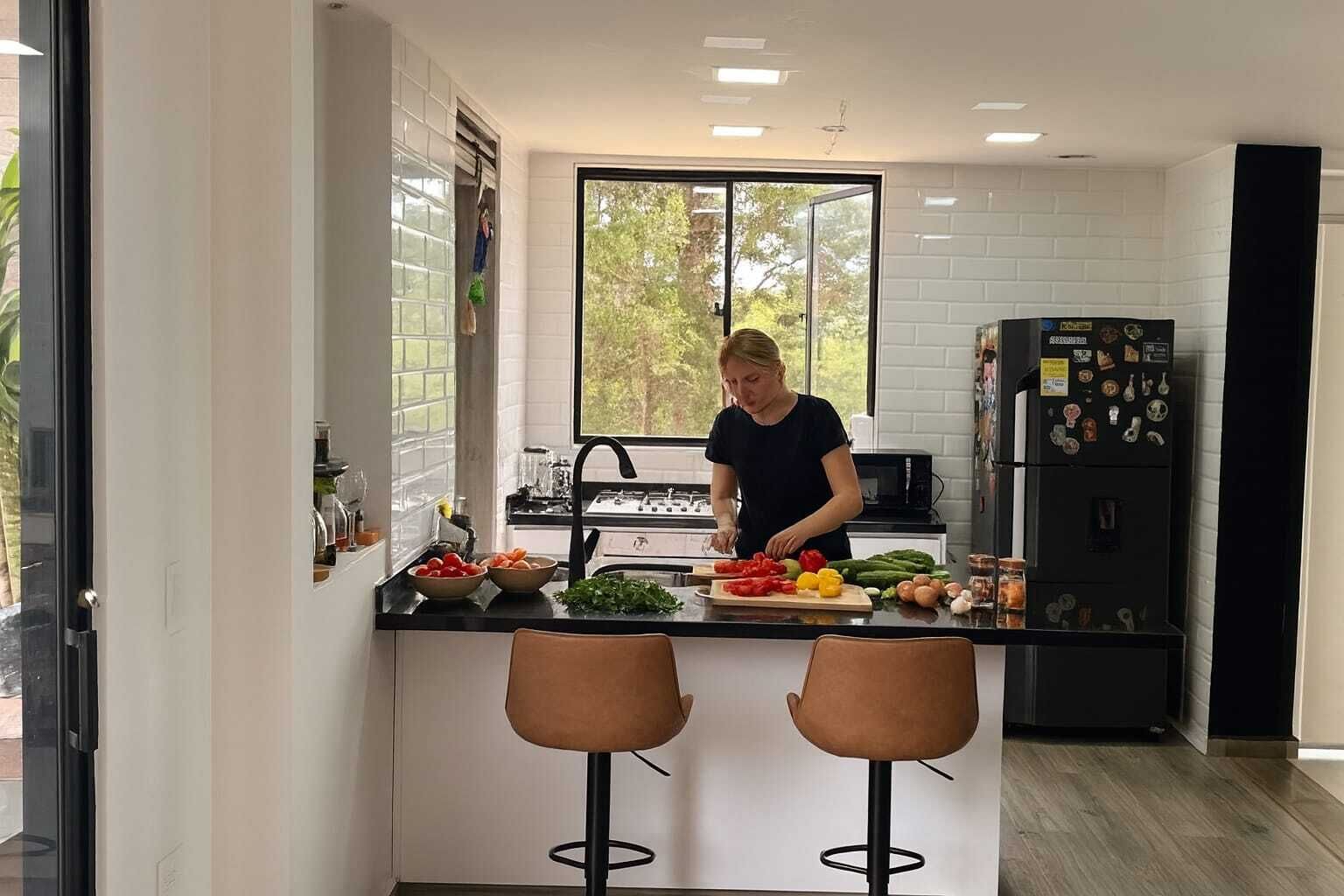 Kamar, 4 kamar tidur, teras, pemandangan kebun | Dapur pribadi