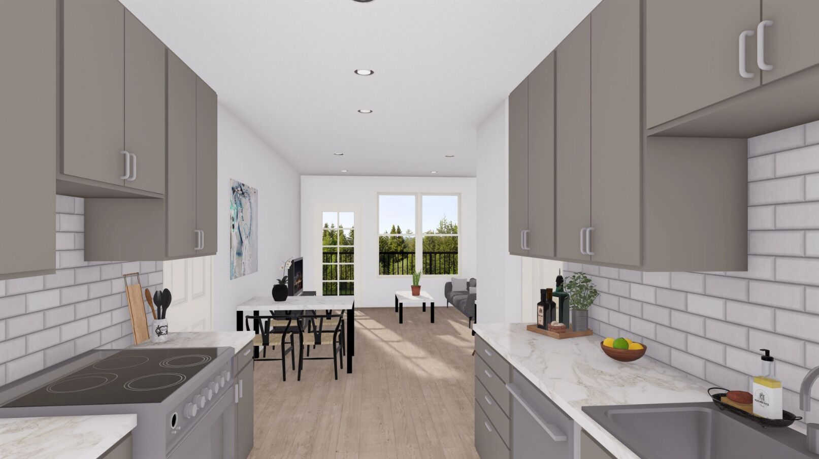 Mikrobølgeovn, ovn, kokeplater og oppvaskmaskin