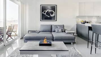 TV connectée, cheminée, espaces bureaux