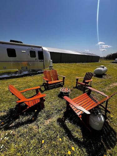 Vintage Airstream at the Airport