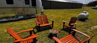Vintage Airstream at the Airport