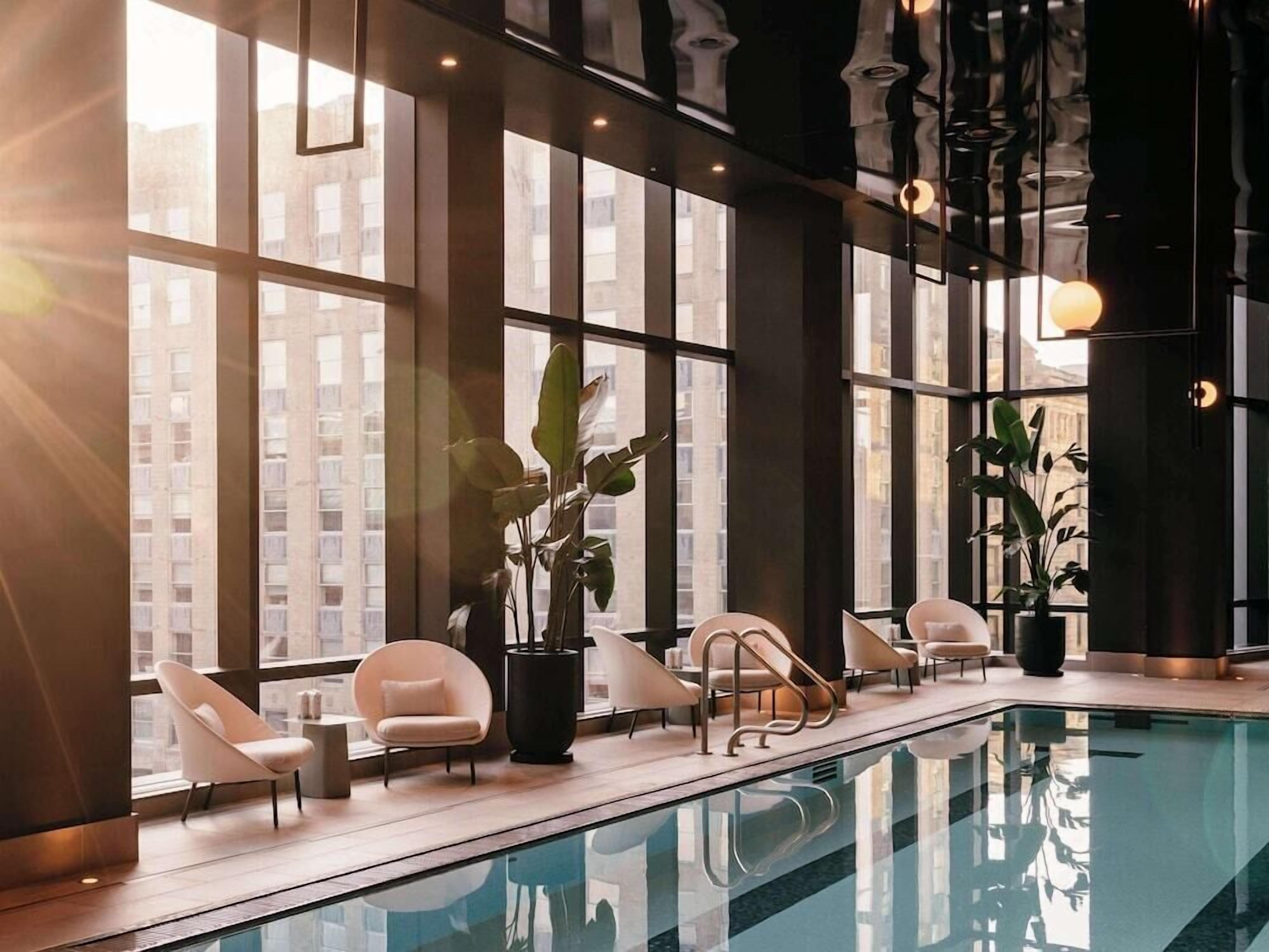 Indoor pool, outdoor pool