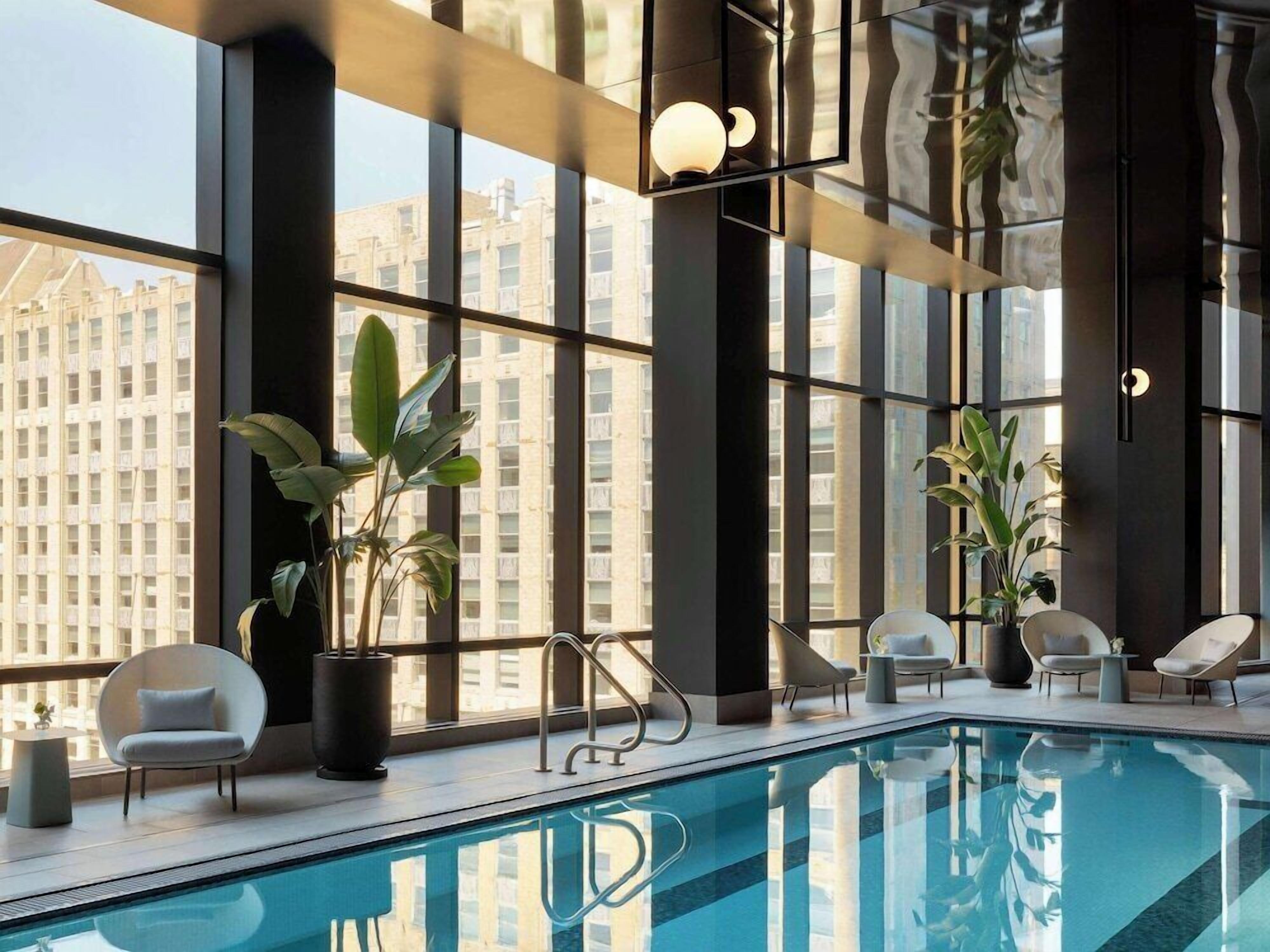 Indoor pool, outdoor pool