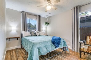 3 habitaciones, tabla de planchar con plancha, wifi y ropa de cama 