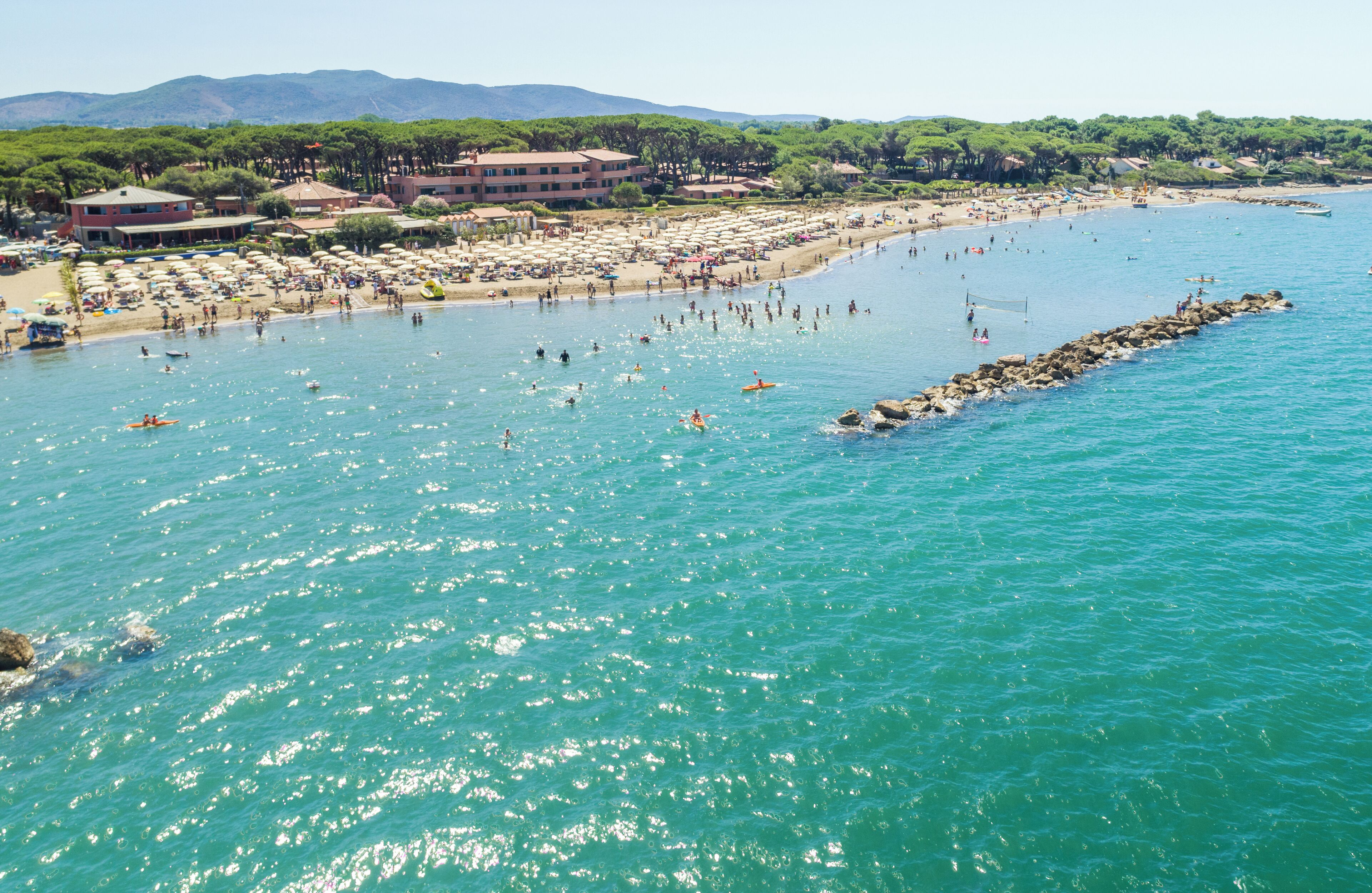 Plage privée, canoë