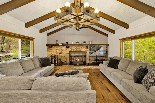 Ferienhütte, Mehrere Betten, Poolzugang (2571) | Wohnbereich