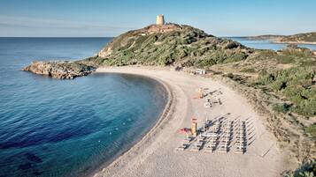 Private beach, rowing