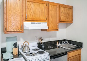 Fridge, microwave, oven, stovetop - Small Studio Walk  MassArt, Longwood  3 Min  T (Boston)