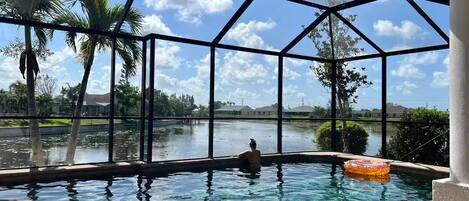 Outdoor pool, a heated pool