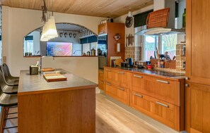 Fridge, stovetop, dishwasher, coffee/tea maker - Pet friendly home in Farsø with house a panoramic view (Farsø)