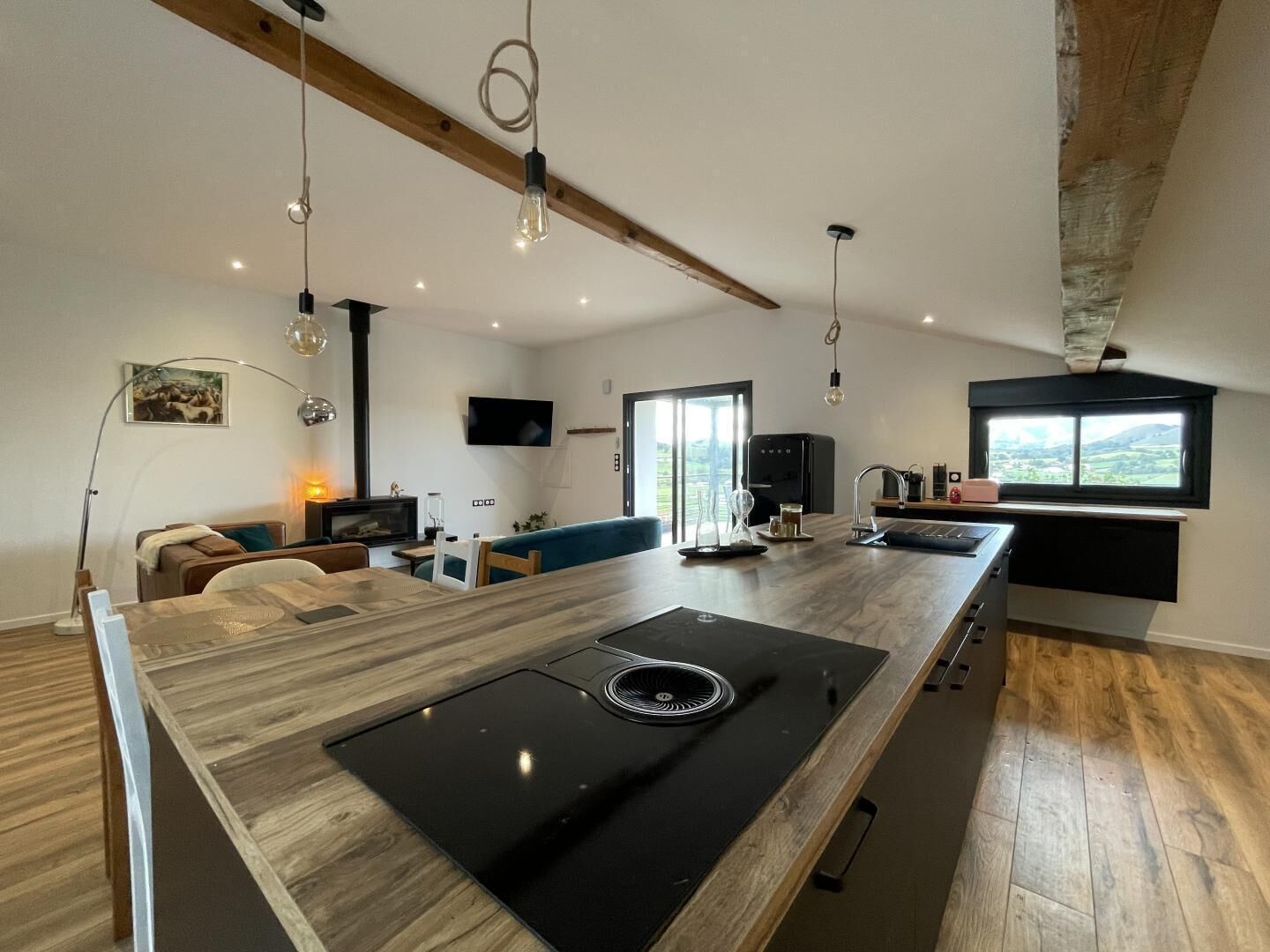 Kühlschrank, Mikrowelle, Herdplatte, Geschirrspüler