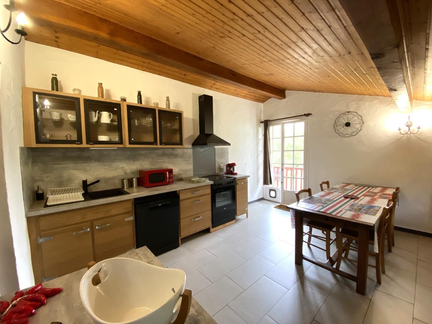 Fridge, microwave, dishwasher