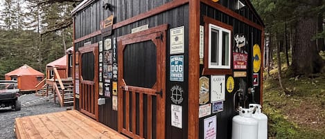 Classic-Zelt, 1 Queen-Bett, Bergblick | Badezimmer