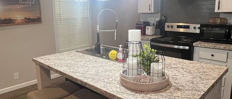 Microwave, oven, stovetop, dishwasher