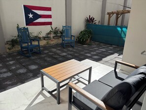 Terrace/patio - Spacious 3 R 2 B 2 Pks 2 pools gym basketball court 5 min from Airport and Beach (Carolina)