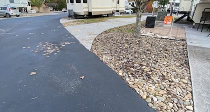 Camping in the Smokies Brookside RV Resort Site only Lot #30 with Trolley Stop