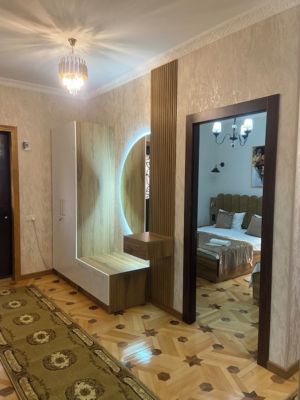 Căn hộ, ban công, quang cảnh thành phố | Khu phòng khách