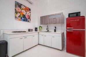 Fridge, microwave, stovetop, coffee/tea maker - Casa Luma No. 4 | Modern 2 Bedroom in San Juan PR (San Juan)