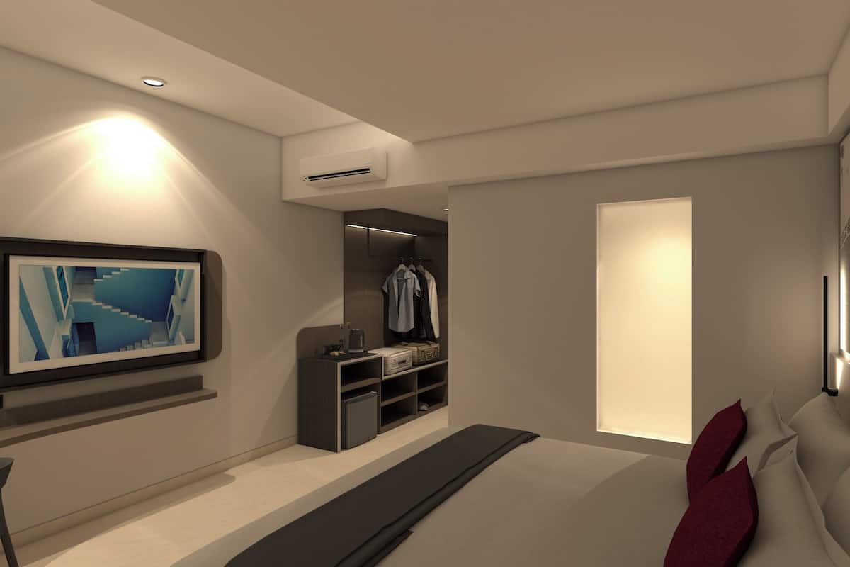 Kamar Deluks | Brankas, meja kerja, Wi-Fi gratis, dan seprai linen