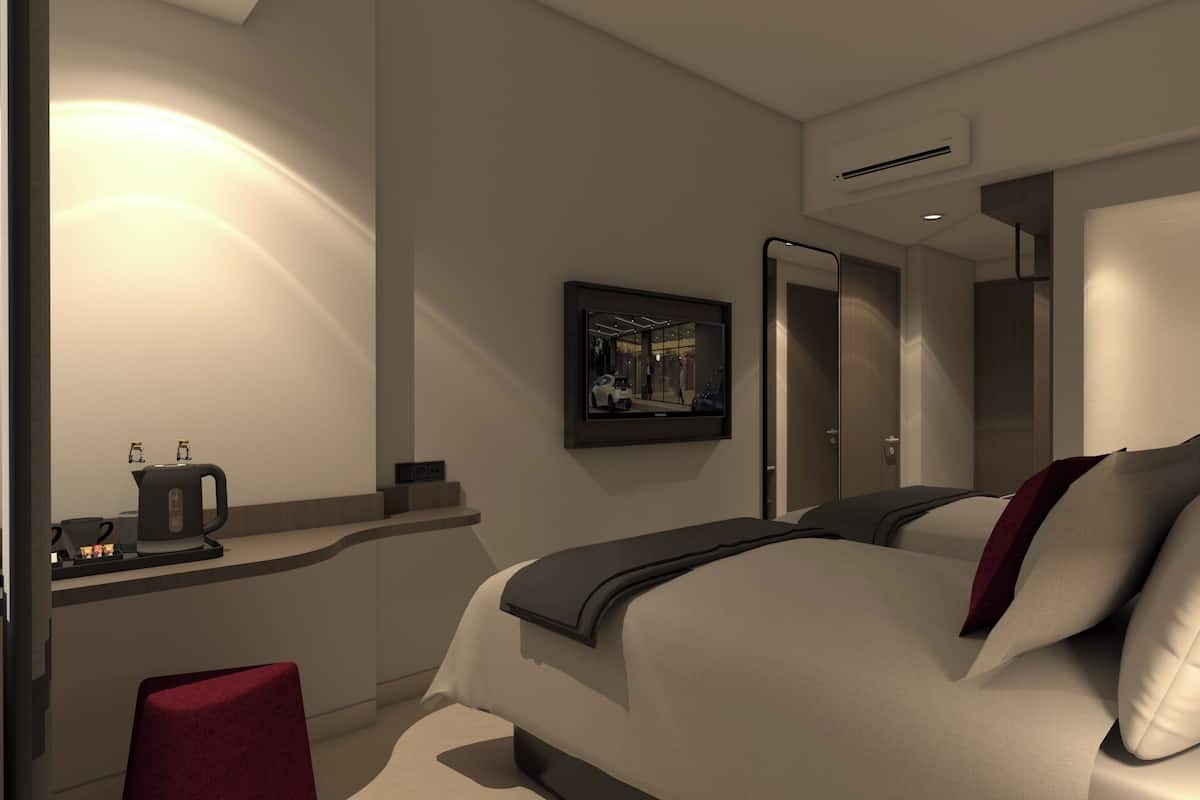 Kamar Standar | Brankas, meja kerja, Wi-Fi gratis, dan seprai linen