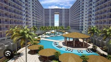 Apartemen, 1 kamar tidur, Boleh Merokok, balkon | Kolam renang | Kolam renang outdoor