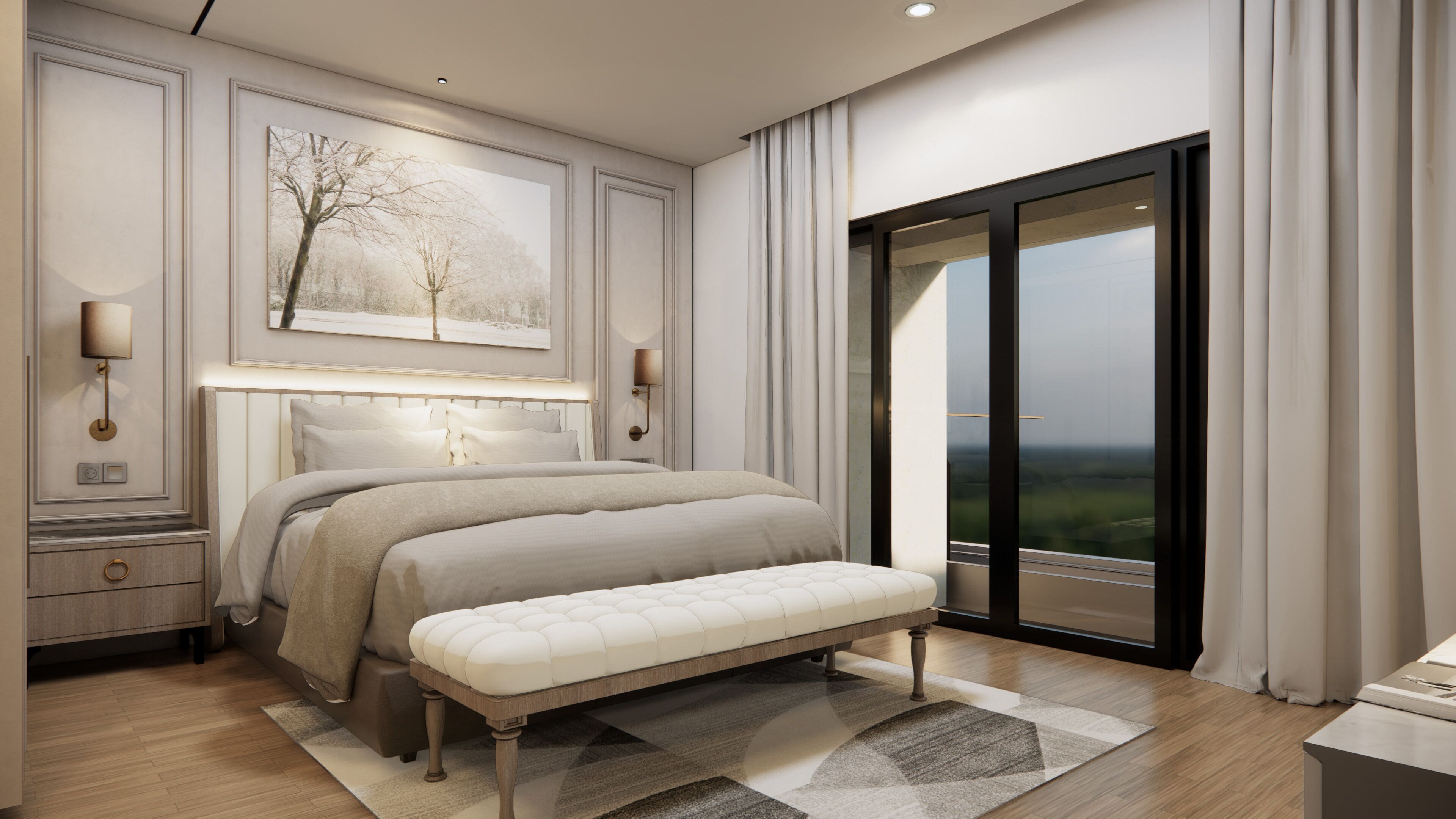 Family Penthouse | Minibar, in-room safe, desk, blackout drapes