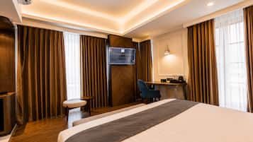 Minibar, in-room safe, desk, blackout curtains