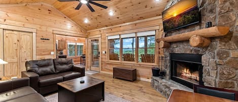 Smart TV, fireplace