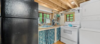 The Brick Cottage with Cozy Cabin
 in the woods!