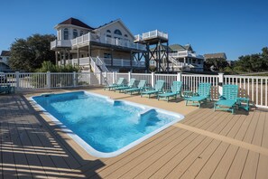 Pool - Ar Lan Y Mor: June 20th Wk Reduced, Dog-friendly, Private Pool, 900 Ft to Beach (Corolla)