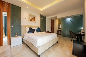 Suite estudio Deluxe, balcón | Escritorio, espacio para trabajar con laptop y wifi gratis 