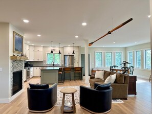 Living area - New Listing! Peaceful Oceanfront Home with Dock, Decks, and Shore Access in Cundy’s Harbor (Harpswell)