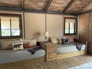 Cabaña Deluxe, 1 habitación, refrigerador y microondas, vista al lago