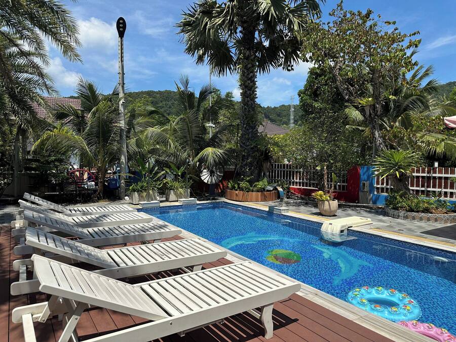 Monolocale, vista resort | Una cassaforte in camera, una scrivania, postazione laptop