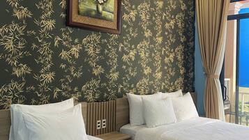 In-room safe, desk, laptop workspace, blackout drapes