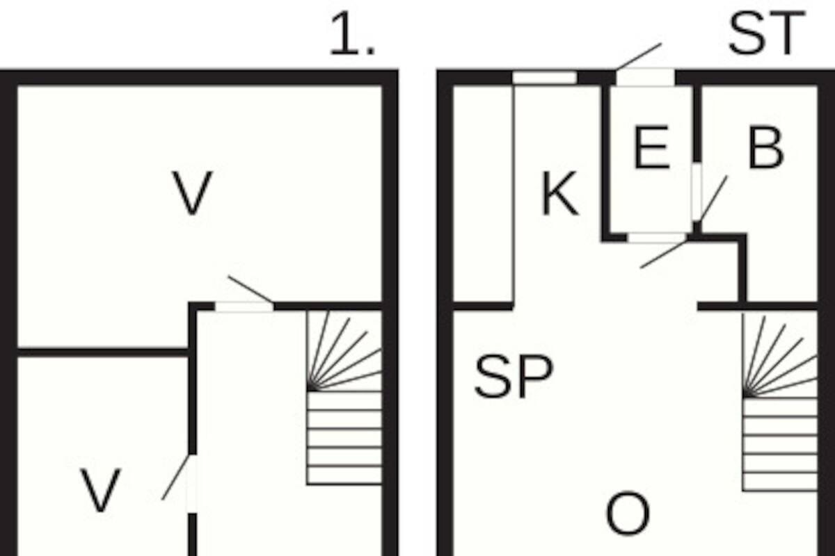 Deluxe-lejlighed - 2 soveværelser | Plantegning