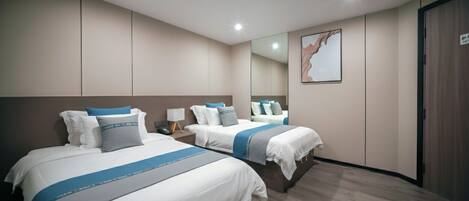 Desk, free WiFi, bed sheets