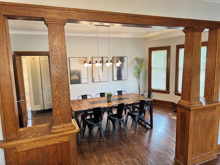 Dining. Charming Historic 5BR Home • Close to Universities, Hospital & Downtown