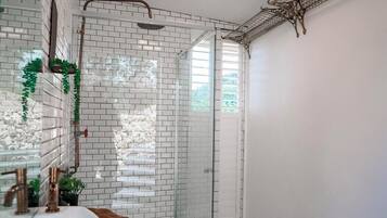 Ducha, toallas, jabón, papel higiénico