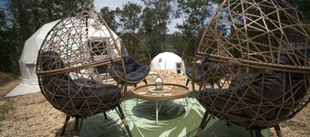 Treetop Domes over an enchanting valley of Eucalypt forest