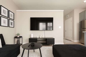 1 slaapkamer, een strijkplank/strijkijzer, gratis wifi, beddengoed