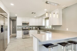 Fridge, microwave, stovetop, dishwasher - 7 Mi to Fremont St: Vegas Home w/ Backyard Oasis! (North Las Vegas)